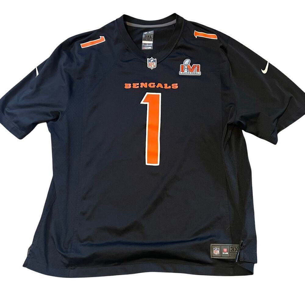 Nike Cincinnati Bengals Ja'marr Chase Super Bowl Patch Jersey. Size 3XL